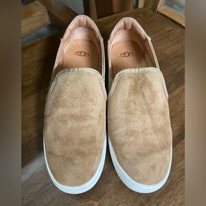 UGG Women's Tan Suede Slip-On Flats